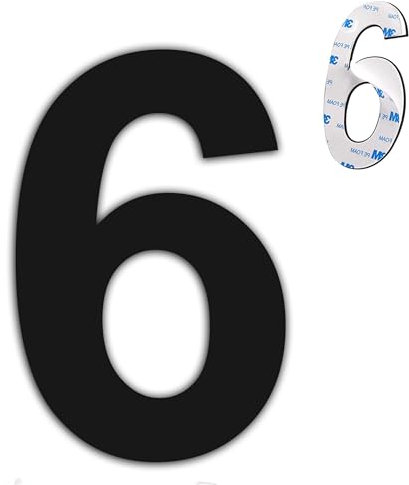 nanlyiau 4in/10.2cm numero civico esterno adesivo numeri civici numero numero civico esterno di acciaio in Solido Acciaio Inossidabile SUS304(6/9)