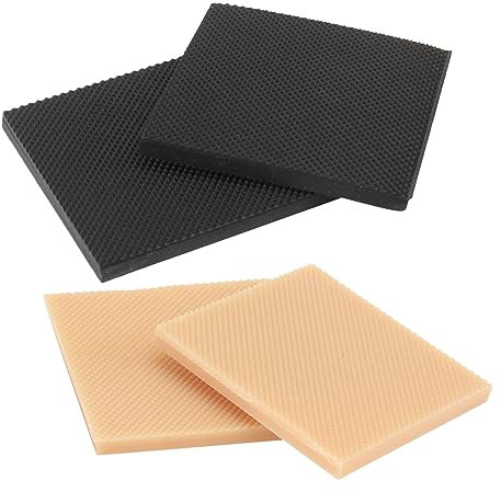 Healifty Sopratacchi Antiscivolo Per Scarpe Donna, Ricambi in Gomma Per Tacchi, Tappi Silenziosi Per Riparazione Stivali, 6x6x0.5 Cm, 4 Pezzi Nero + Trasparente