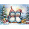Rheskbecy Christmas Diamond Painting Set für Erwachsene,DIY 5D diamant painting weihnachten bilder Pinguin,Home Wall Decor 30x30cm