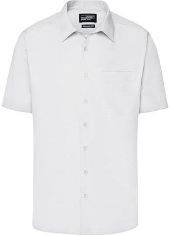 James & Nicholson Herren Kurzarm Hemd Easy-Care - Pflegeleichtes Herrenhemd bis Größe 6XL