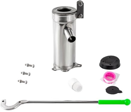 Pompa a manovella in acciaio inox a mano a manovella pompa a manovella tipo pompa acqua argento acciaio inox adatto per cortile giardino parco stagno 10 metri di profondità pompa di aspirazione