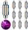 Innenraumbeleuchtung Auto Led, LED Auto Innenbeleuchtung 41MM, LED Innenbeleuchtung Streifen,Plug and Play 12v Led Innenraumbeleuchtung Auto,Auto Beleuchtung Innenraum, Auto Licht Innenraum(PinkLila)