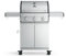 BURNHARD 3-Brenner Gasgrill FRED Basic Series 3 inkl. Edelstahl-Grillrost, Grillabdeckung, Edelstahl Grillwagen + klappbare Seitentische