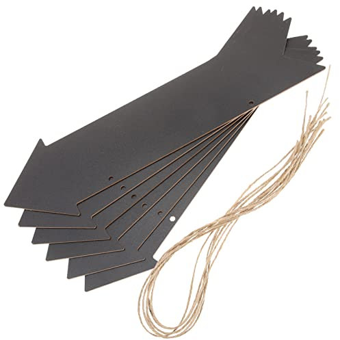 Lot de 6 panneaux en bois en forme de flèche avec corde - Panneaux en bois pour loisirs créatifs, décoration de maison