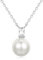 GAVU Collier Argent 925 Femme, Collier Zircone Cubique, Pendentif Perle d'Imitation pour Femmes, Pendentif Perle de Verre