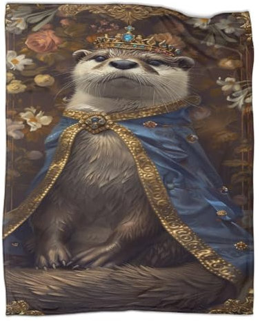 Otter King-Decke, übergroße, warme, superweiche Decke für Erwachsene mit weichem Anti-Pilling-Flanell für Erwachsene und Kinder, 3D-Druck, 200 x 230 cm