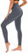 TNNZEET High Waist Leggings Damen Elastische Leggins Weiche Sporthose für Sport Gym,Dunkelgrau,2XL