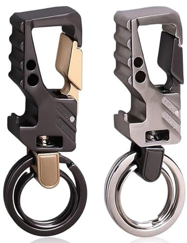2 Pcs Keychain, Car Key Chain Metal Keyring Bottle Opener Keychain for Men