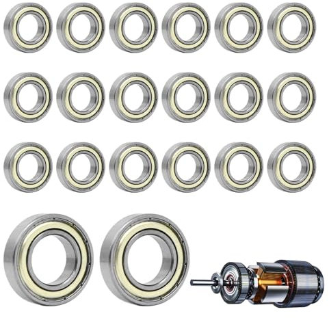 Annlpoy 20 Stück 608zz kugellager mini minilager kugellager,miniatur doppel schild lager rillenkugellager,Ideal für Hochgeschwindigkeitsanwendungen und Robuste Einsatzbereiche 3 mm x 7 mm x 3 mm