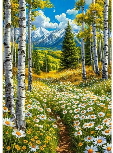 GHHKUD Blumen Wald Diamond Painting für Erwachsene, 5D DIY Diamant Painting Bilder für Erwachsene Anfänger, Diamond Art Painting Set, Full Drill Diamant Malerei für Dekoration 30x40 cm