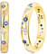 LAJUP Anello Intarsiato Con Zirconi Colorati, Stella Luna Cerchio Completo, Anello Indice, Gioielli Da Donna, Acciaio Inossidabile, Zircone Sintetico(Oro)