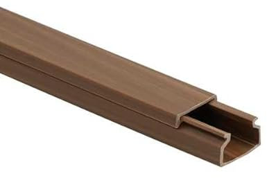 KOMIB - Moulure électrique 15x10mm 2m Lot de 10 unités (Marron, Imitation Bois)