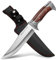 Plys Couteau de Chasse 17cm Couteaux Bushcraft: Couteau de Survie Scharf Lame Fixe pour Bivouac e Randonnée