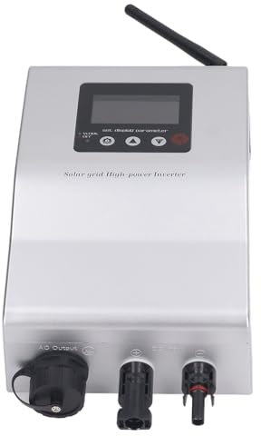 Onduleur connecté Micro-Grille, Onduleur Photovoltaïque de Puissance Plugure EU 110V 220V Design Empilable Pure Sinus pour Le Système de Génération PV (1000W)