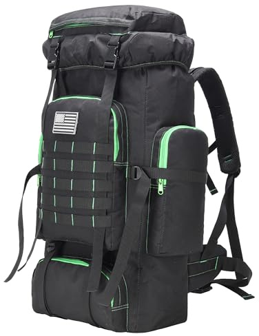 Wanderrucksack für Herren, 70 l/100 l, Camping-Rucksack, Militärrucksack, Molle-Rucksack, 3 Tage Assault Pack zum Klettern