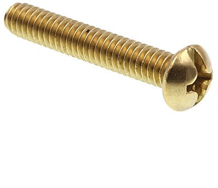 Prime-Line 9005490 Machine Screw, Round Head, Slotted/Phillips Combo, 1/4 in-20 X 1-1/2 in, Solid Brass, Pack of 50