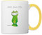 Spreadshirt Janosch Günter Kastenfrosch Lach Doch Mal Tasse Zweifarbig, One size, Weiß/Gelb