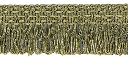 Moisés Decorativo Verde Festoneado Fleco/Trenzado, 4 cm, 10 Metros de Valor, Estilo #9115, Color: L80 (I3) (72 pies/22 m)