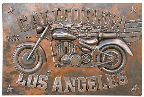 REINDERS Poster, Born Free Bikers, Hobbyraum, Poster, Wanddeko, Room Decor, Bilderdruckpapier, Braun, 61 x 91,5