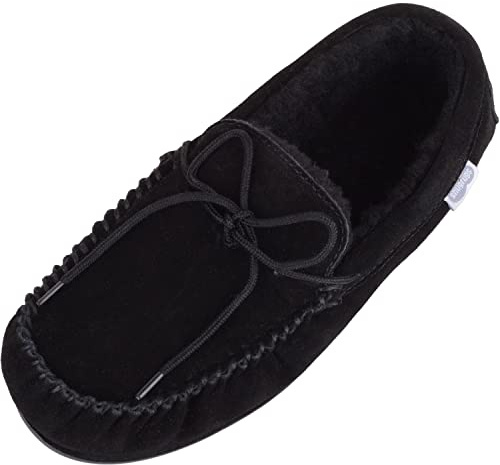 Snugrugs Herren Monty Mokassin, Schwarz, 45 EU