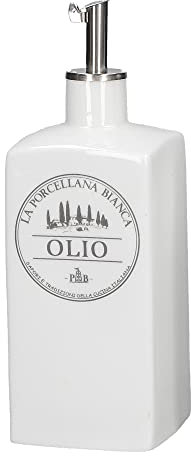 La Porcellana Bianca, Oliera da Cucina in Porcellana Decorata, Linea Conserva, Capienza 250ml