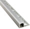 LED Aluprofil T77 silber 12mm Fliesenprofil + Abdeckung Abschlussleiste Bordüre Fliesen für LED-Streifen-Strip 2m milky