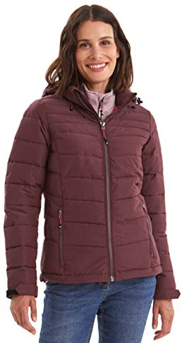 Killtec Damen Jacke In Daunenoptik Skane WMN Quilted JCKT A - Damenjacke mit abzippbarer Kapuze - Übergangsjacke ist wasserabweisend - Steppjacke, pflaume, 46, 35615-000