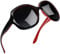 Joopin Übergroße Polarisierte Sonnenbrille Damen Trendy und Moderne Dunkle Sonnenbrille Groß Klassische Oversized für Fahren Angeln und Reisen (Mode Schwarz Rot)