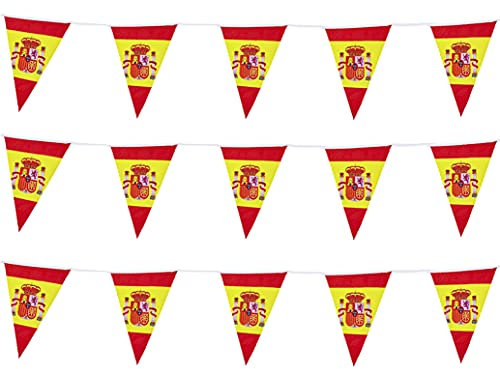 15 Stück Girlande Dreieck 1 Ketten Spanien Flagge 10 Meter (PACK2)