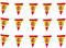 15 Stück Girlande Dreieck 1 Ketten Spanien Flagge 10 Meter (PACK2)