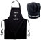 Personalisiertes Set Kochmütze und Schürze Benutzerdefinierte Namen oder Text Stickerei BBQ Schürze und Chef Hut Professionelle Köche Hüte Bäcker für Zuhause Küche Schule