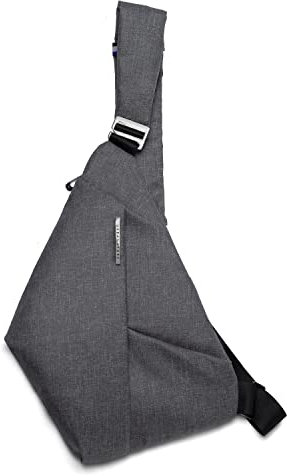 NIID D1 Brusttasche für Herren Crossbody Daypack Schlank Chest Bag Multipurpose Wandern Radfahren Rechte Hand Hellgrau