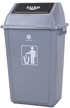 Poubelle Poubelle imperméable avec couvercle push push Couvercle Les ordures en plastique peuvent avoir une poubelle de grande capacité peut prendre des ordures de rectangle d'extérieur, 10L / 25L Bac