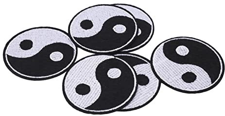 6 Stück Ying Yang Aufnäher Zum Aufbügeln, Yin und Yang Taiji Aufnäher für Hemdpakete, Hüte, Geldbörsen