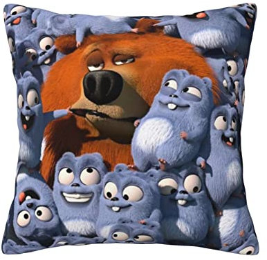 Grizzy with the Lemmings Überwurf-Kissenbezug, quadratisch, für Büro, Auto, Sofa, Couch, Bett, Heimdekoration