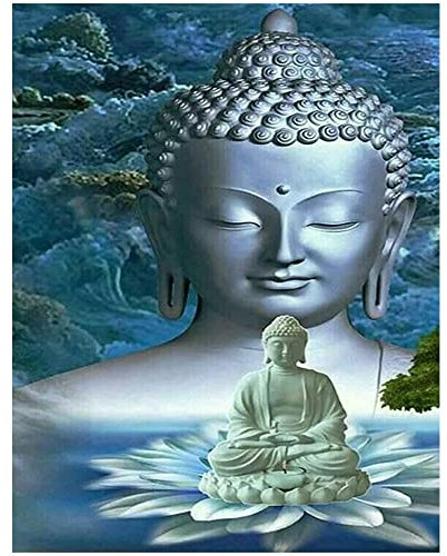 Square Diamond Painting 40x50cm Eckige Steine Buddha Landschaft Wonderland Diamant Malerei Stickerei Malen nach Zahlen Diamant Painting Bilder Groß Quadratische Steine Basteln Erwachsene Mosaik