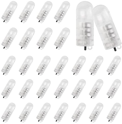 Yizhet Luces para Globos Led, 30 Piezas Luces para Farolillos de Papel, Blanco Frío, sin Parpadear, con Interruptor y Gancho para Colgar en Navidad, Boda, Fiesta, San Valentín