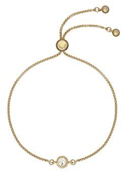 Ted Baker Sarsa Crystal Drawstring Adjustable Bracelet For Women (Gold/Crystal)