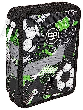 Goldkids COOLPACK XXXL Federtasche Federmappe Federmäppchen 38-teilig gefüllt Schüleretui 2-stockig 20 x 14 x 5 cm Let's GOL Fußball inkl. Aufgabenheft