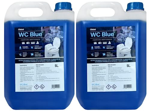WC Blue 10 L. aditivo para aguas negras, depósito de residuos, Sanitary Fluid para caravanas | Líquido wc Químico Caravana