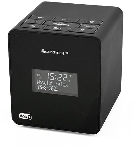 Soundmaster UR109SW Radiowecker Uhrenradio Wecker DAB+ UKW AUX-IN USB Ladefunktion individuelle Sprach Aufnahmefunktion