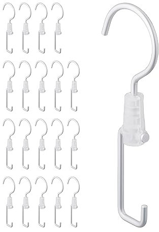 Relaxdays 10 x Haken für Kleiderstange, Kleiderhaken für Schrank, Hängehaken Set, Metallhaken zum Aufhängen, Einhängehaken, Silber