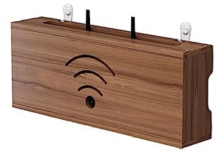 BinOxy Kabelboxen Großes WLAN-Router-Rack, Wohnzimmer, Wandmontage, WiFi-Aufbewahrungsbox, Wanddekoration, TV-Untere Plug-in-Abschirmbox, Set-Top-Box Steckdosenbox (Color : A, Size : 40cm)