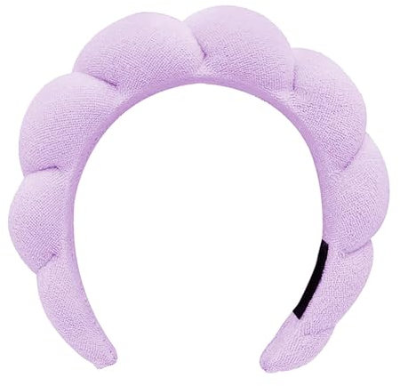 DRESHOW Bandeau Spa pour Femmes Bandeau Éponge pour le Lavage du Visage Bandeau Nuageux en Tissu Éponge pour le Maquillage et le Soin de la Peau