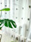 Devola Gardine mit Glanzdruck Transparent Vorhänge Voile Gardinenschal Wohnzimmer Gardinen Sterne Kinderzimmer Schiebevorhänge Modern HxB 225x140cm Herzmuster mit Schlaufen 1 Stück