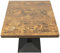 HUOLE Table de Bar, Table à Manger, Table carrée Industriel Rétro, Table de Bar Bistrot carrée en Bois avec Pied Central, Charge maximale 120KG, (60 x 60 x 75 cm (Horloge))