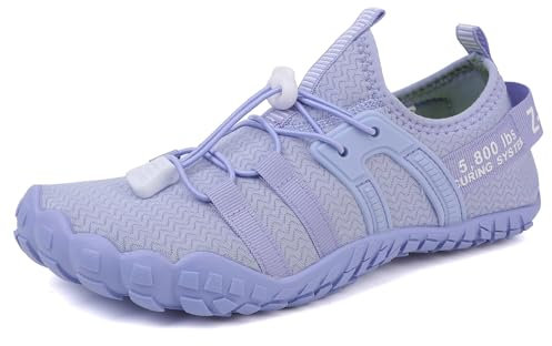 ziitop Wasserschuhe für Damen und Herren Barfußschuhe Unisex Badeschuhe Schnell Trocknend Strandschuhe Leicht Fitnessschuhe Weich Surfschuhe Poolschuhe für Tauchen,Surfen,Wandern,Yoga(Lila,40EU)