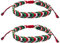 KSBBHDS Lot de 2 Bracelets Tressés de Style Palestinien, Règlables, Colorés Pour Hommes et Femmes