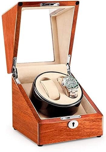 LIUSP Uhrenbewegerbox mit leisem Motor, 5 Rotationsmodus-Einstellungen, Holzschale, geeignet für Herren- und Damenarmbanduhren von Autornatic