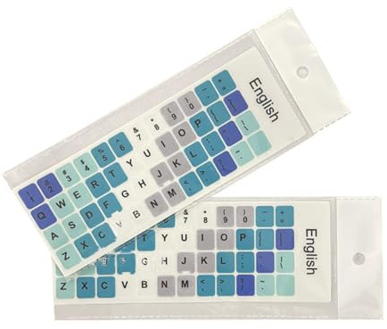 2 Sheets Customizable English Keyboard Stickers Key Stickers for English KeyboardPerfect for Students and Professionals